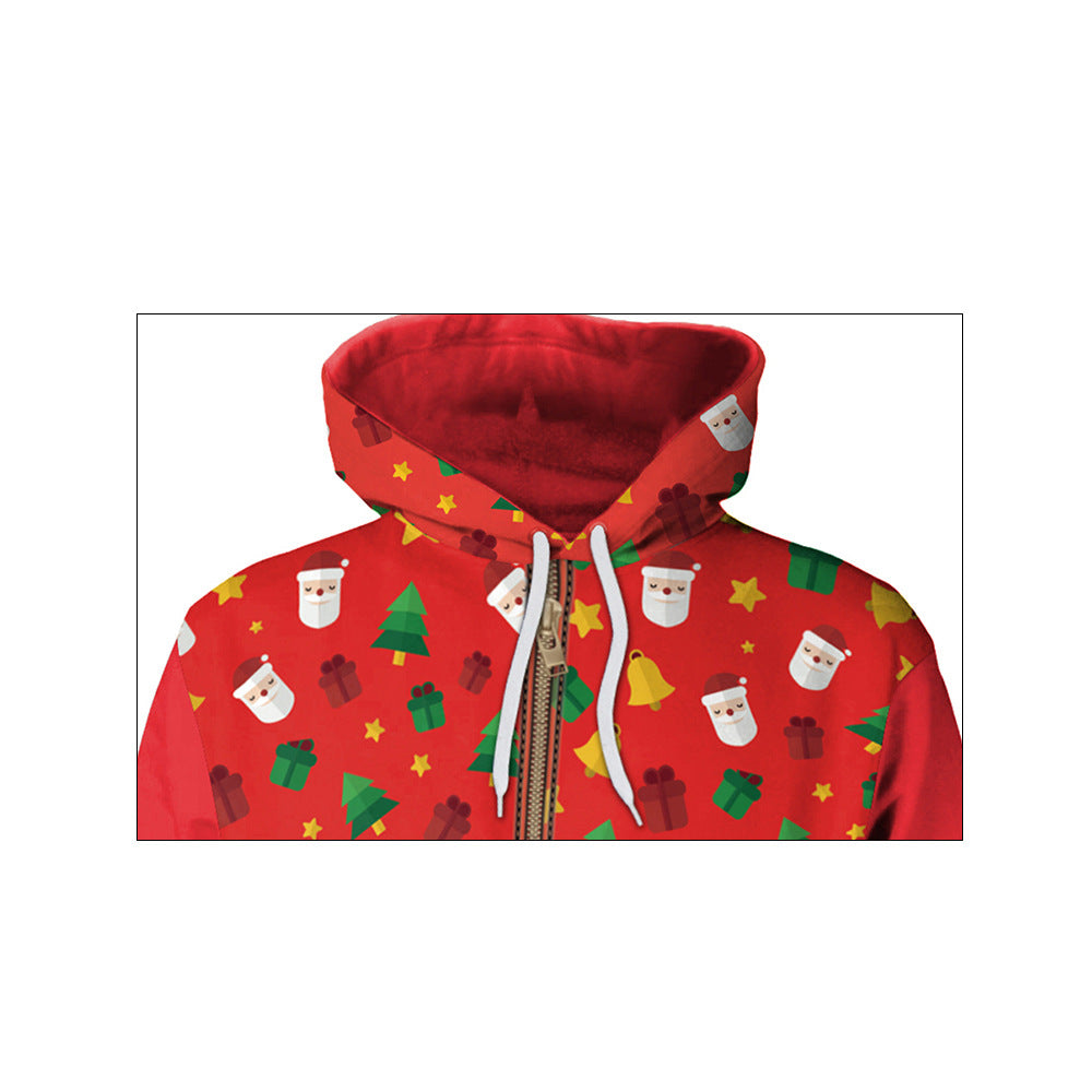 Couple Christmas Sweater Casual Hooded