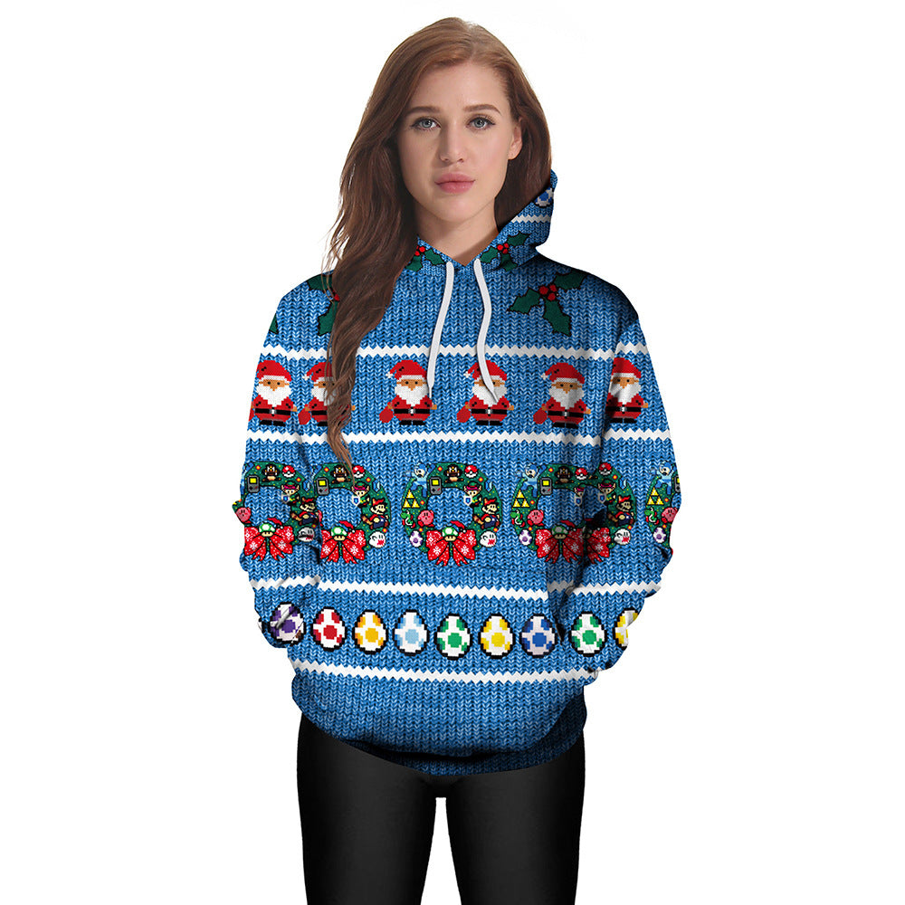 Couple Christmas Print Sweatshirt