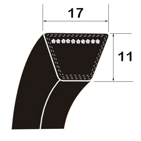 B Section 1702mm/67" Rubber V Belt