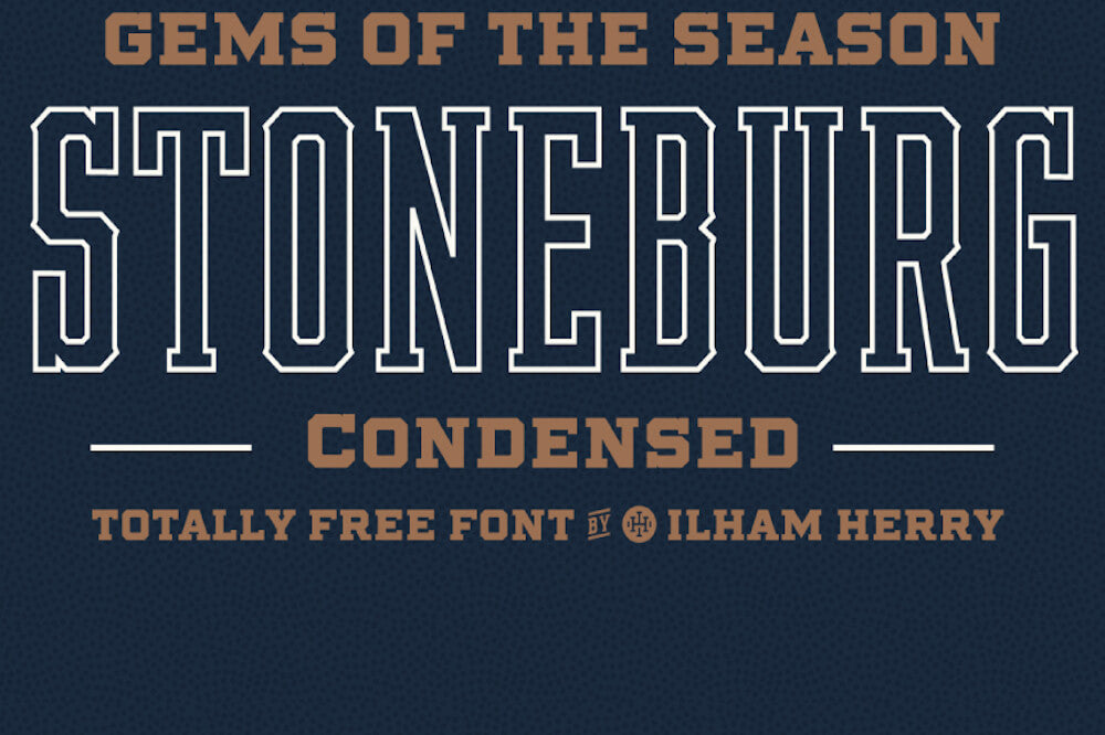 Stoneburg Free Condensed Font Pixel Surplus