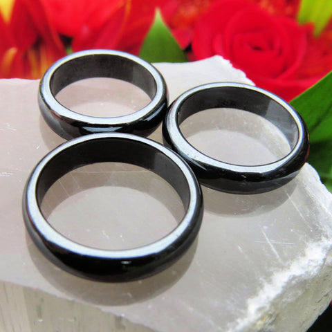 Hematite Crystal Rings