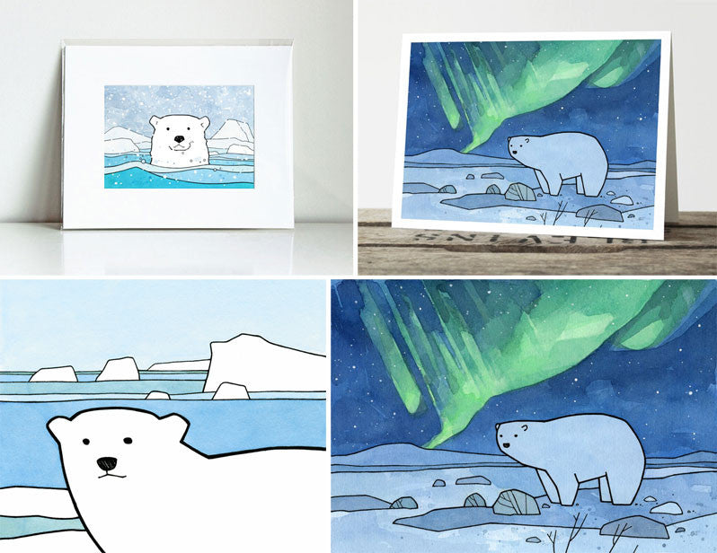 polar bear art prints