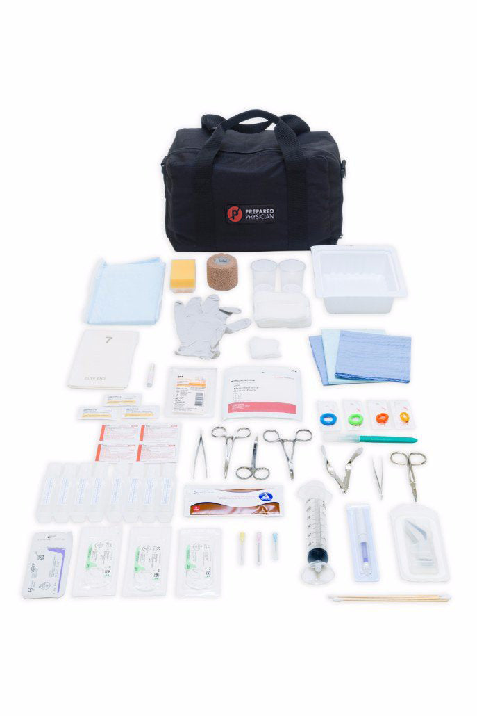 first aid kit with sutures