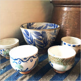 Fayoum Pottery School Small Cup with Palm Leaf - Pomegranate Living