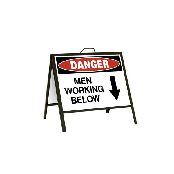 Danger Men Working Below 24x18 Western Safety Sign