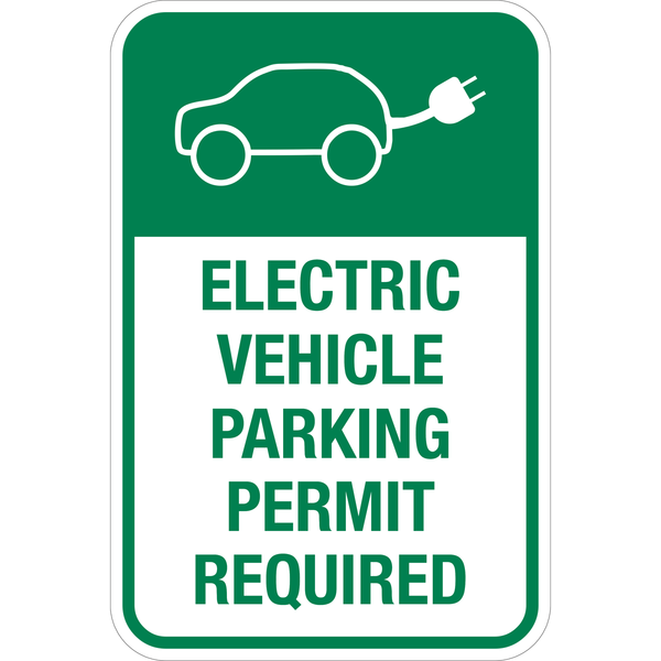 Electric Vehicle Parking Western Safety Sign