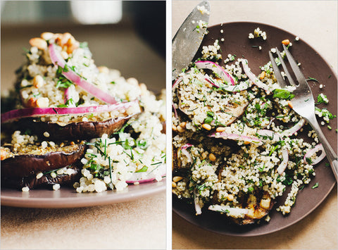 Grilled Eggplant with Herbed Quinoa