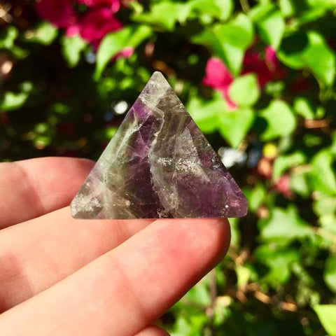 Rainbow Fluorite Pyramid