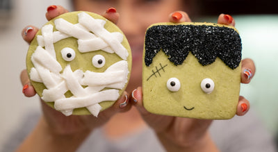 Halloween Green Tea Monster Cookies! Halloween Recipe with Matcha 2021