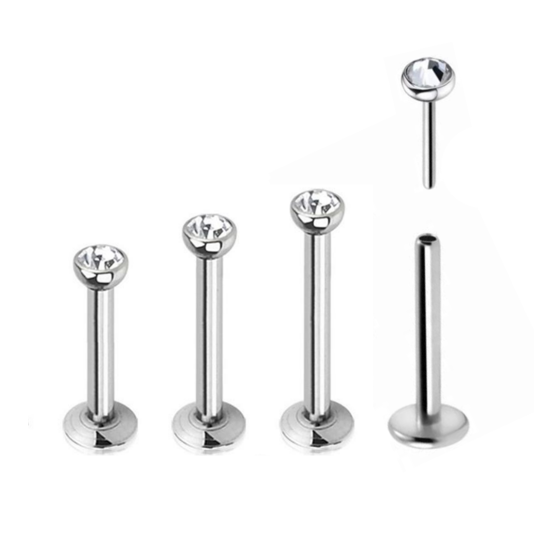Body Piercing Jewelry Wholesale I 16G Threadless Push Click Pin CZ Labret –  APM
