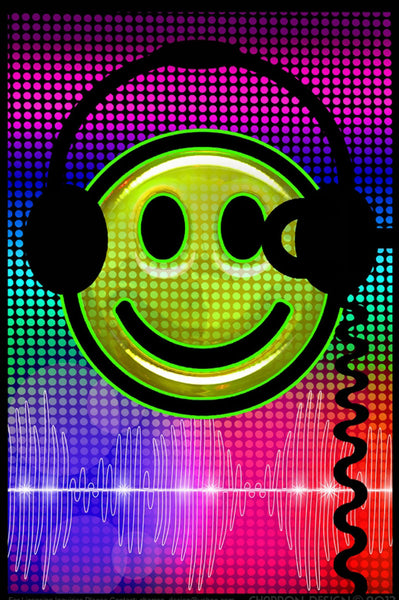 Audio Smile Blacklight Poster 23 x 35