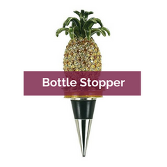 Enameled Pineapple Wine Bottle Stopper with Crystals | Top Notch Gift Shop
