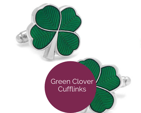 Green Clover Cufflinks