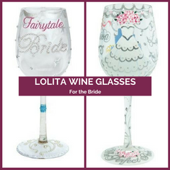 Lolita Wine Glasses for the Bride Top Notch Gift Shop