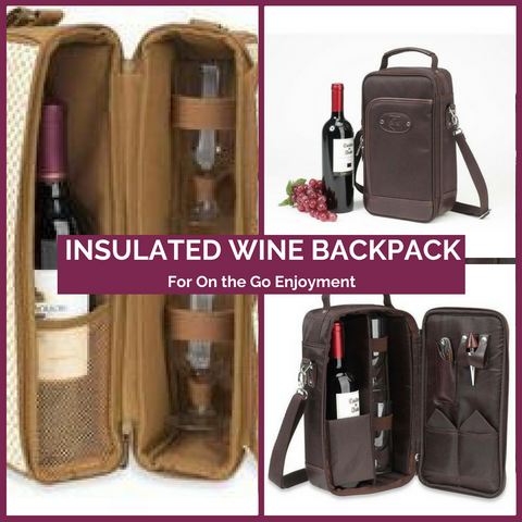 Insulated Wine Backpack for 2 Top Notch Gift Shop