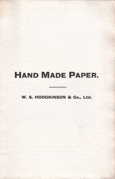 ws hodgkinson handmade paper