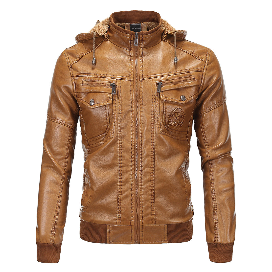 Winter Leather Jacket Men Hooded New Brand Thick Warm Jackets Coats High Quality Moto Slim Fit Clothing