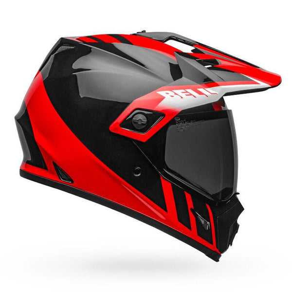 Bell MX-9 Adventure MIPS Full-Face Motorcycle Helmet Dash Gloss Black/Red/White, Medium 