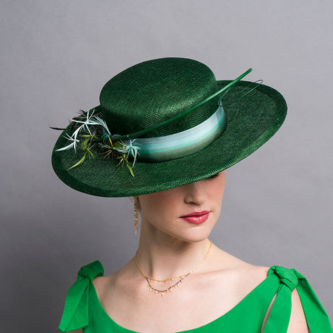 Green Boater Hat Kentucky Derby Royal Ascot