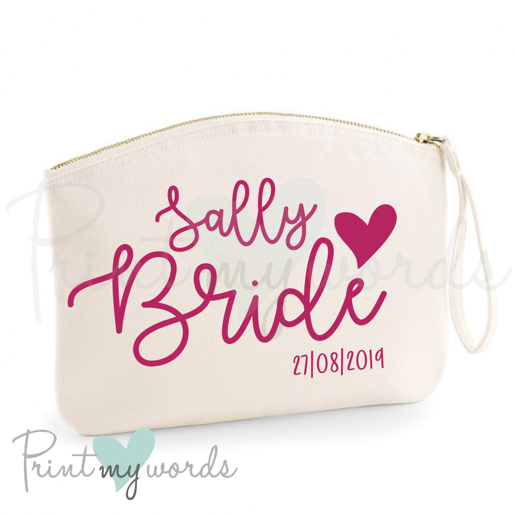 personalised bride bag