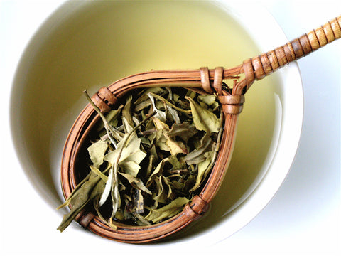 white tea leaves