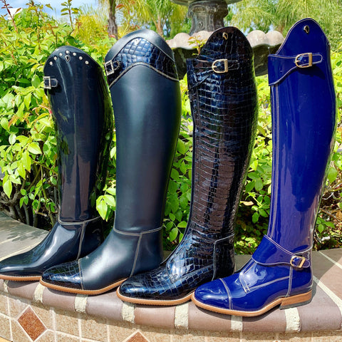 navy dressage boots