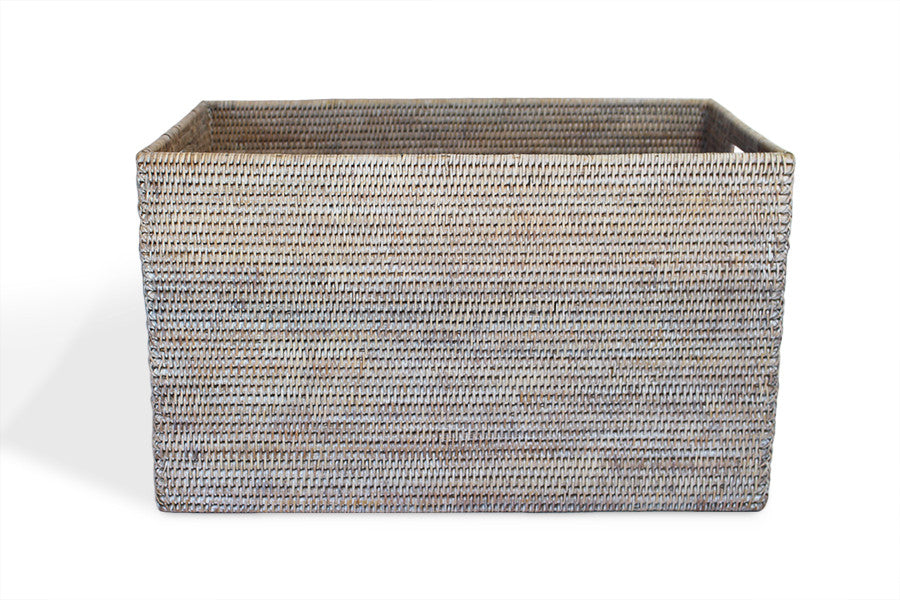 rectangular laundry basket with lid