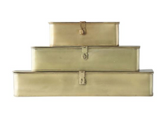 brass stacking boxes