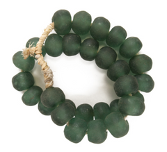 emerald green sea glass beads