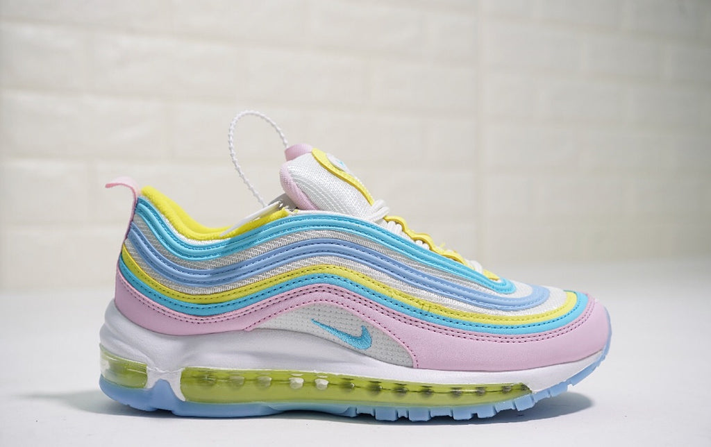 easter air max 97 pink white yellow green