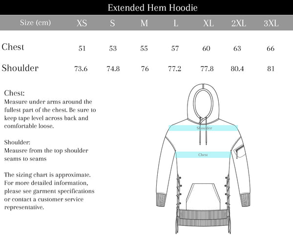 Purveyor Hoodie Size Chart