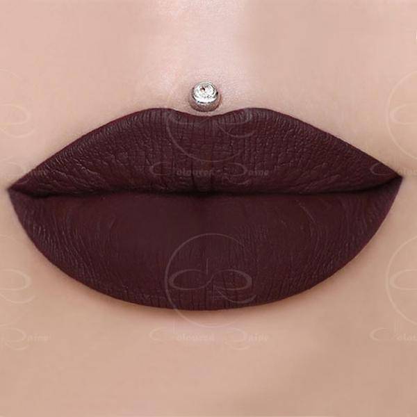 dark burgundy liquid lipstick