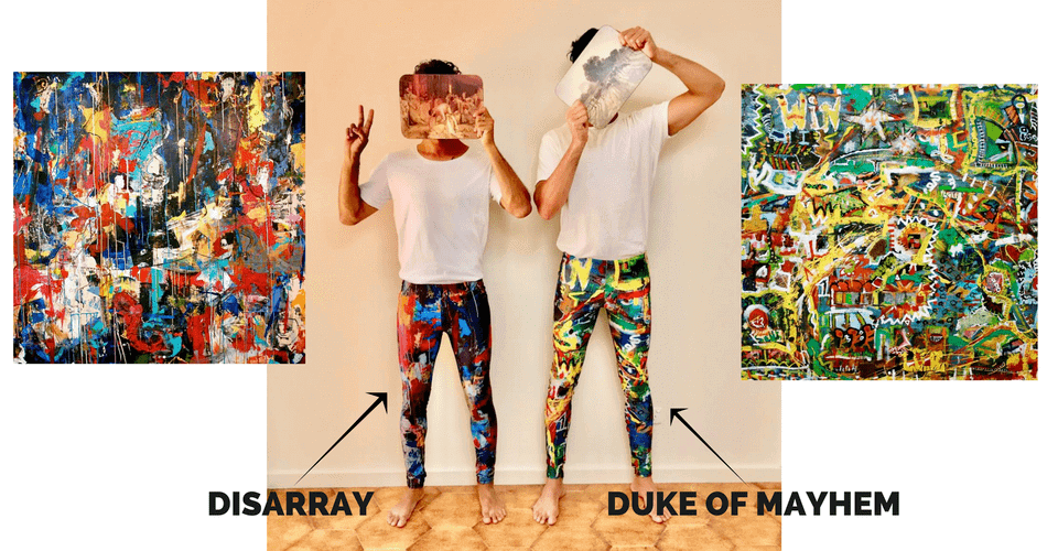 kapow founders wearing disarray and duke of mayhem meggings
