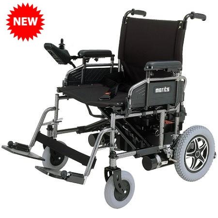 Merits P182 Heavy Duty Folding Power Wheelchair