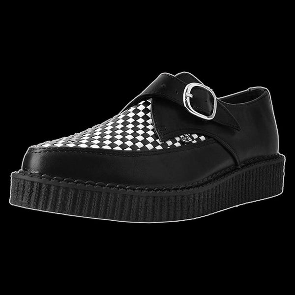 Sijpelen Riet daarna TUK - Black White Woven Buckle Pointed Creeper FashioNation in Denver |  Vixens and Angels