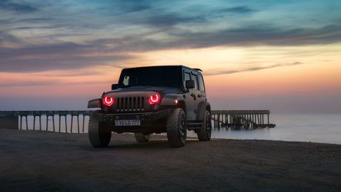 Jeep Wrangler Red Led Lights