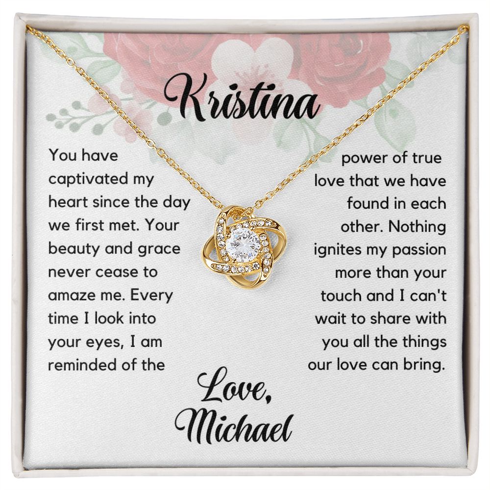 Romantic Valentine's Day Gift and Card with Necklace, for Wife from Husband, Passionate Sexy Lover