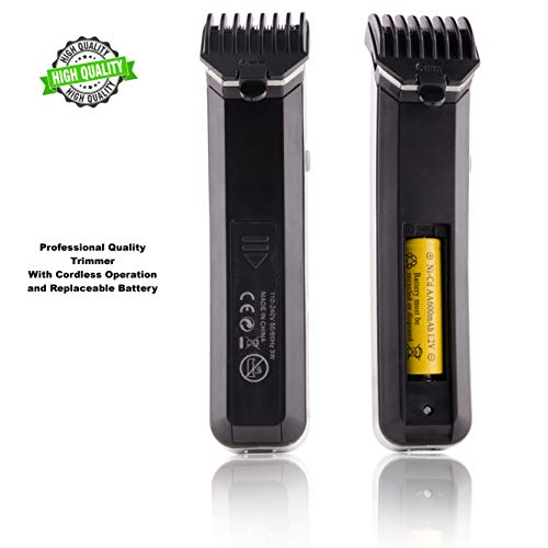 trimmer with replaceable battery