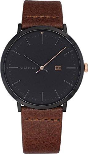 tommy hilfiger analog black dial men's watch