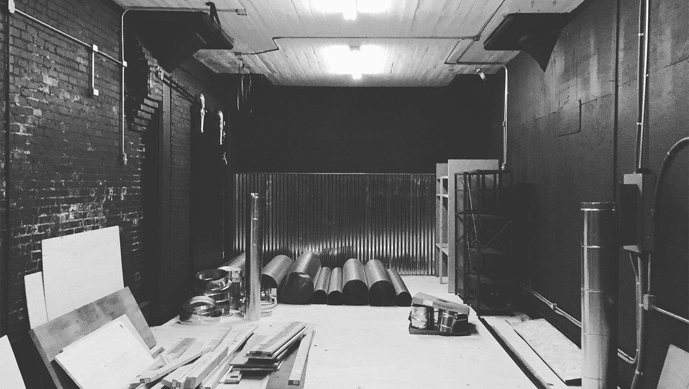 our new space, ready to be built out in the columbia arts building