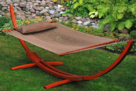 Stand and caribbean hammock with pillow