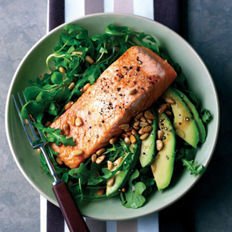 Grilled Salmon Rocket Salad