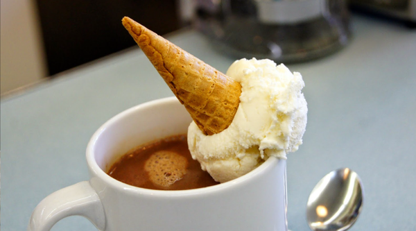 hot chocolate with ice cream in vancouver