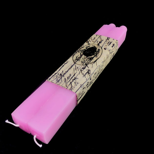 Pair of Pink Square Candles