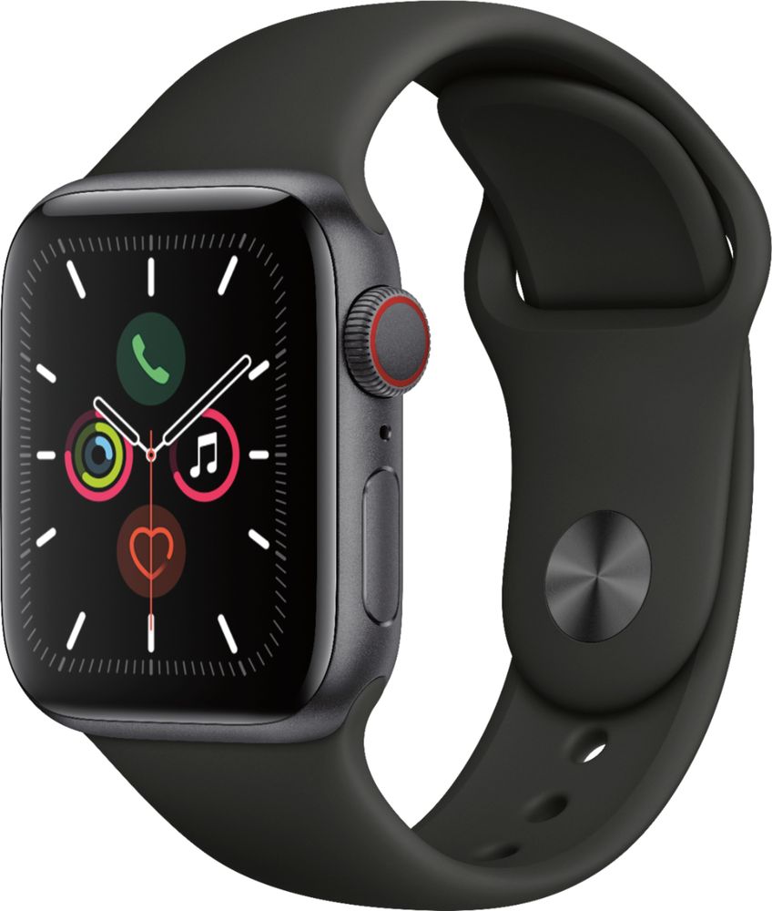 Apple Watch Series 5 (GPS + Cellular) 40mm Space Gray Aluminum Case wi