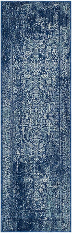 Evoke EVK256A 2'-2" X 7' Navy/Ivory Hallway Runner by Safavieh