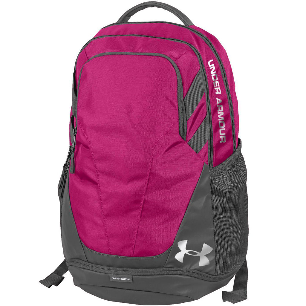 under armour hustle backpack pink