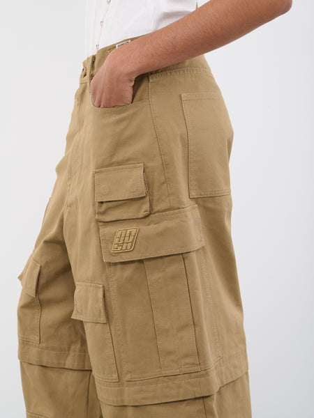 Wide Cargo Pants (BWCF003-FAB001-6200-CURRY-NO-C)