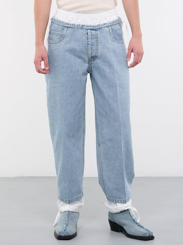 CW DENIM TUCK PANTS