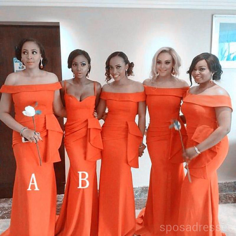 burnt orange plus size bridesmaid dress